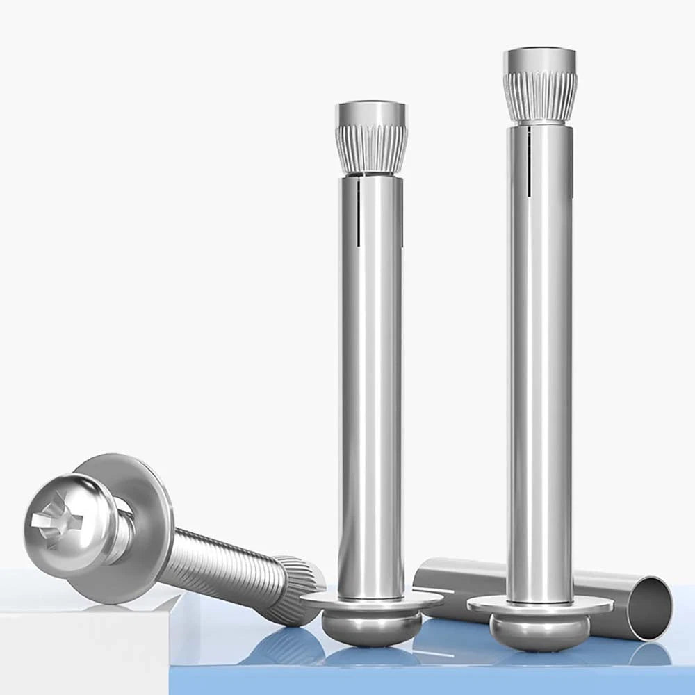 M6 M8 M10 Stainless Steel Expansion Screws — Round Head Phillips Drive, 40–100mm