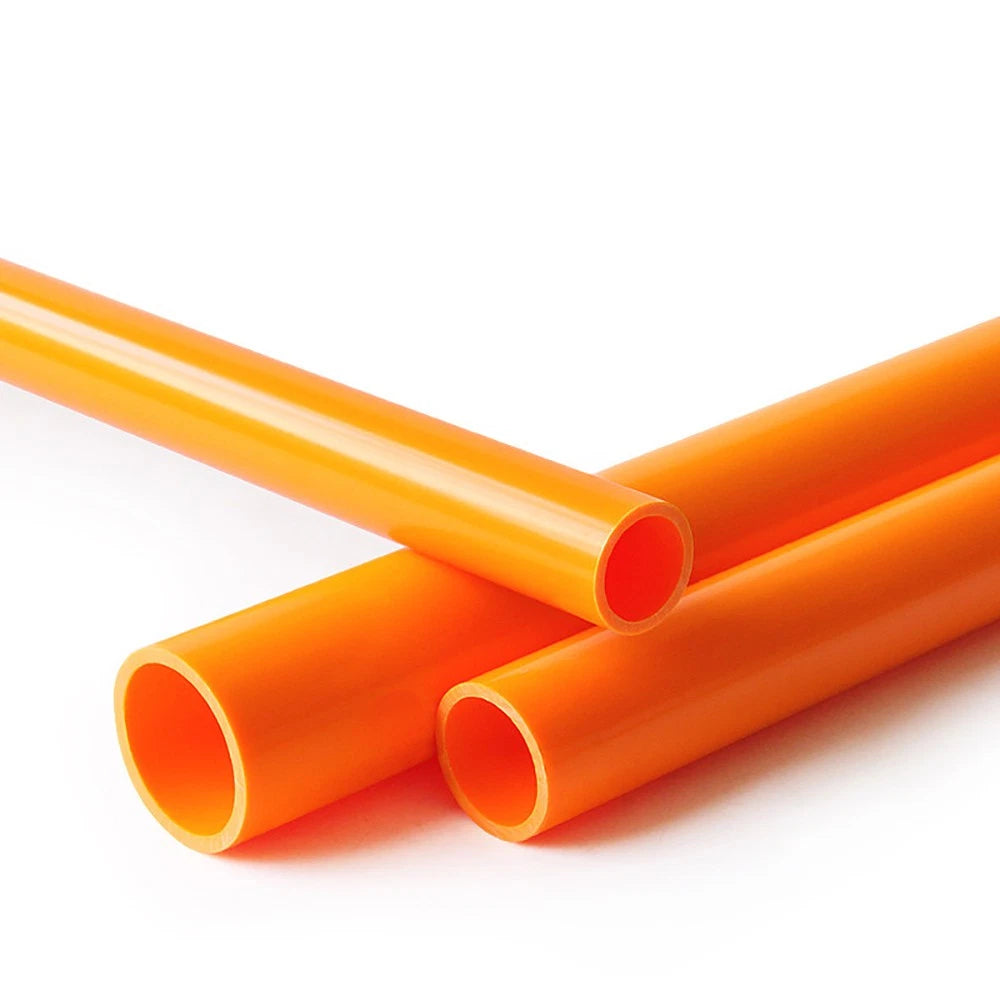 Orange PVC Round Tube | Solvent Weld Pipe | OD 20–50mm | 500mm Length