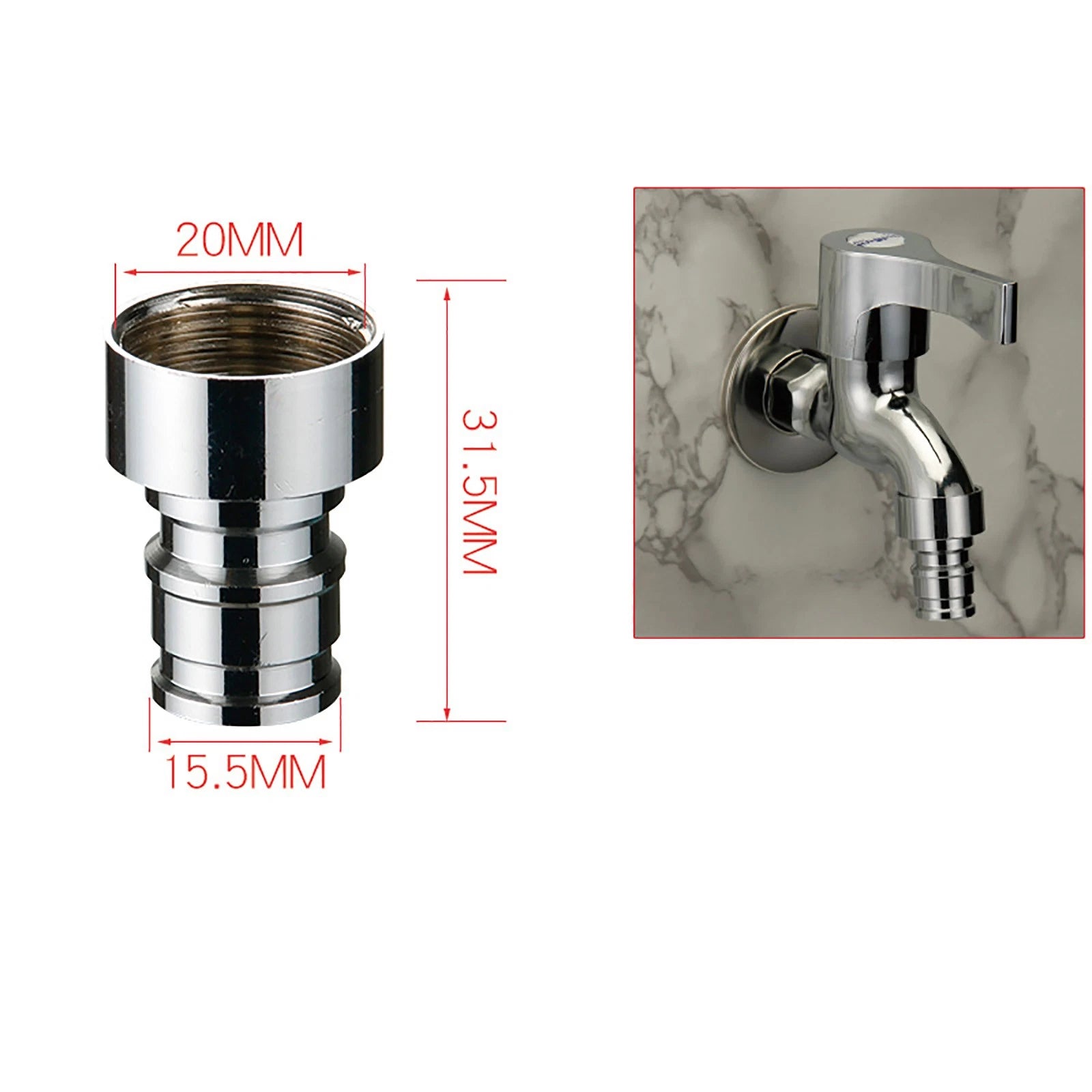 Garden Kitchen Water Faucet Adapter Tap Connector Universal Hose Pipe Fitting