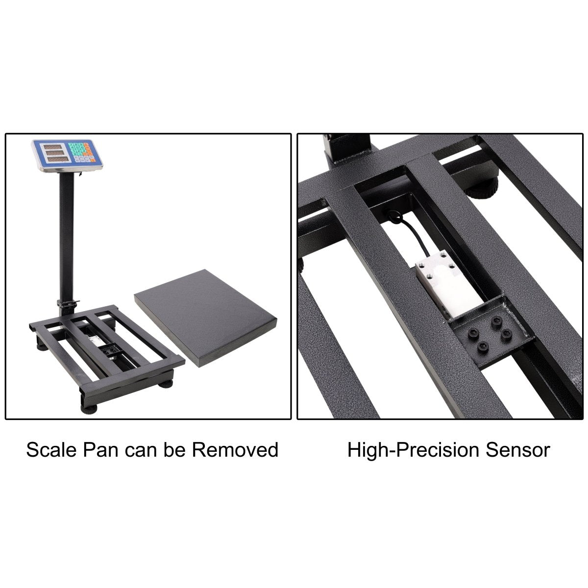 660lbs Weight Computing Digital Scale Floor Platform Scale,0.1 lbs Accuracy Computing Floor Scale with LB/KG, Tare, Price Calculator, Black color - HomeDIYer