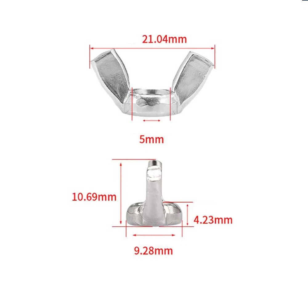 Wing Nuts M2 - M12 A2 A4 201 Stainless Steel Butterfly Nut To Fit Bolts & Screws