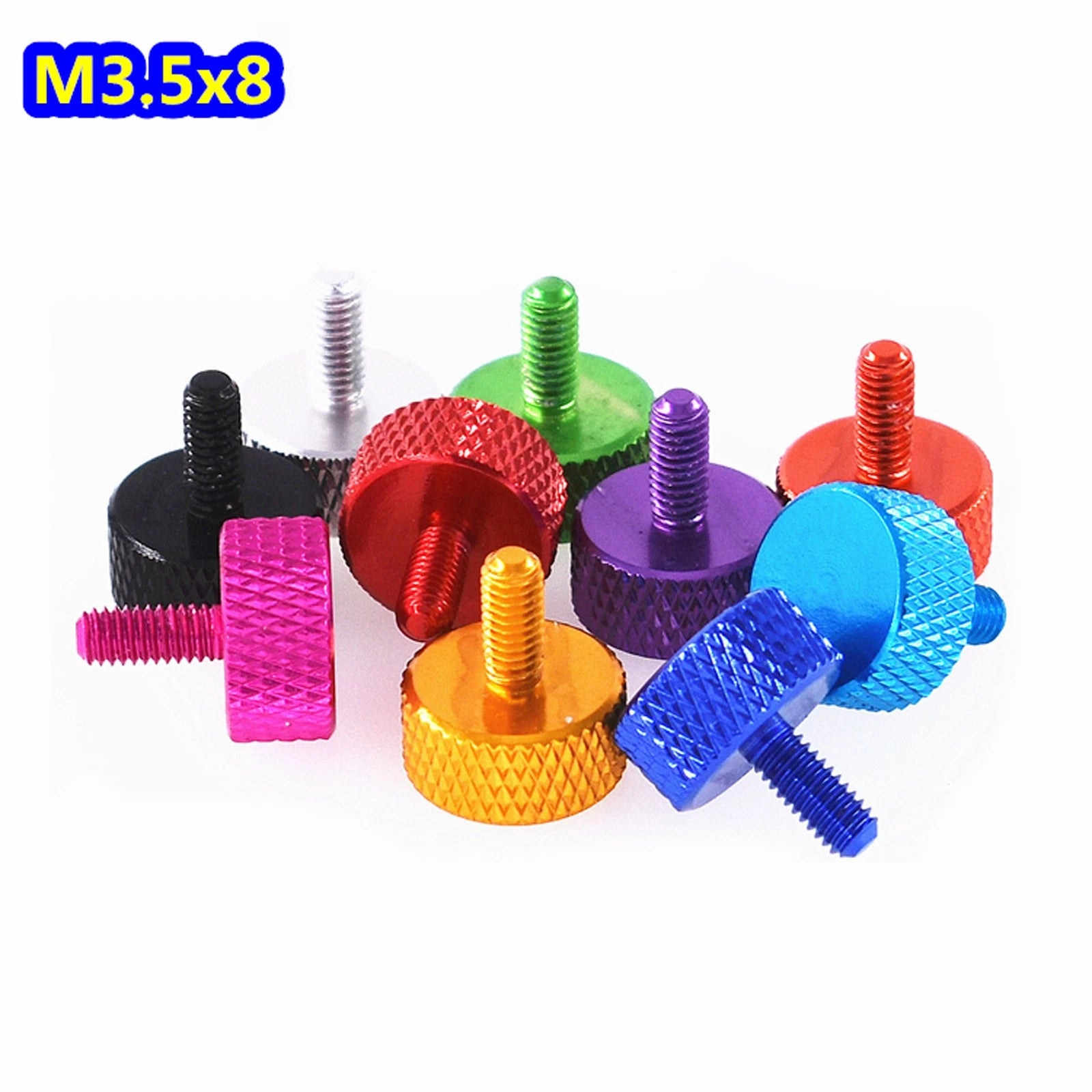 M3 / M3.5 Knurled Thumb Screws – Anodized Aluminum Alloy Round Knob Bolts