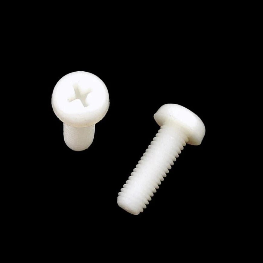 Nylon Phillips Pan Head Machine Screws M2 M2.5 M3 M4 M5 M6 — Plastic Metric Bolts - HomeDIYer