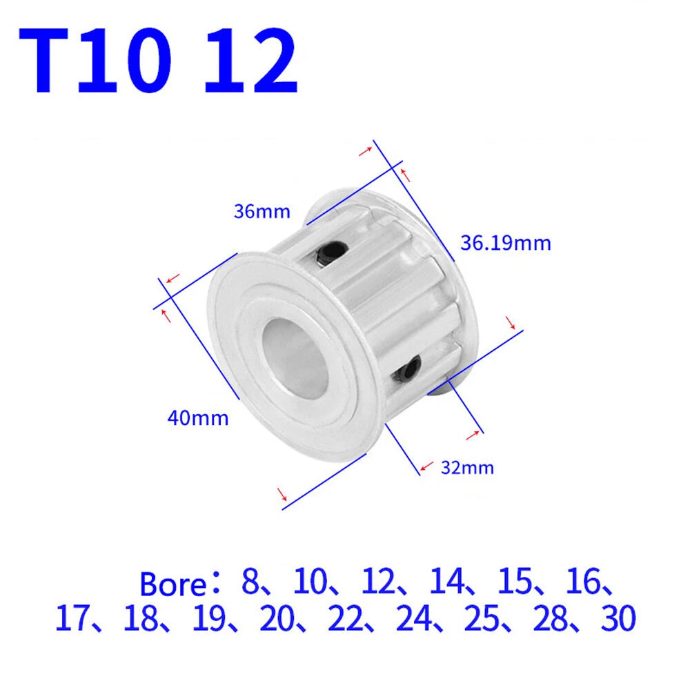 T10 12-40T Timing Belt Pulley CNC Drive Pitch 10mm AF-type With Keyway Wide 32mm