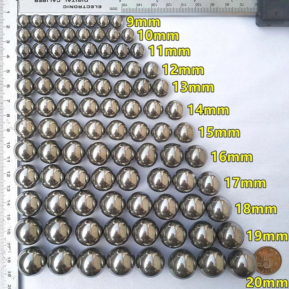 High Precision Chrome GCR15 Steel Solid Steel Ball Bearings - Dia 1mm to 200mm