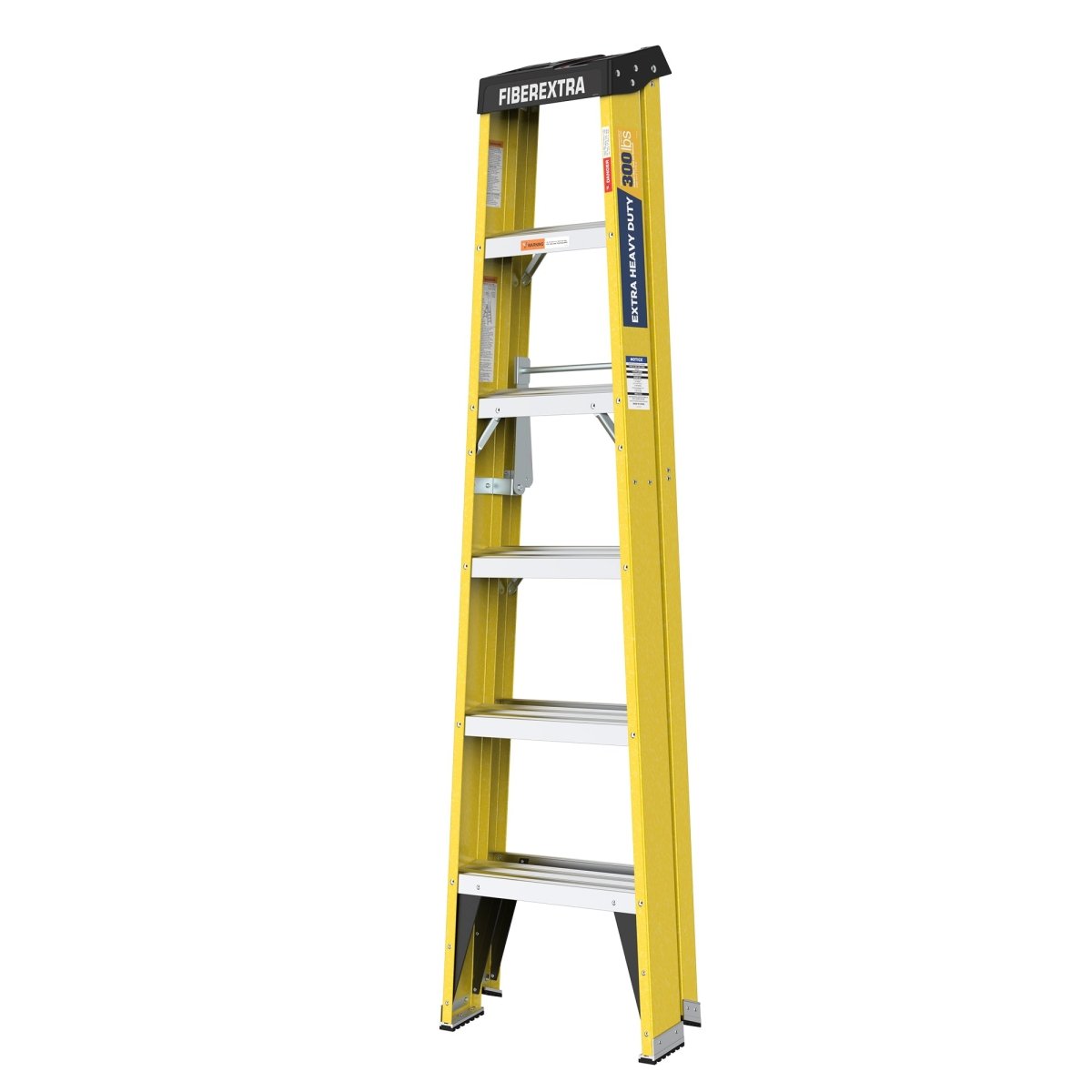 Fiberglass Step Ladder 6 - Step 300LBS Yellow - HomeDIYer