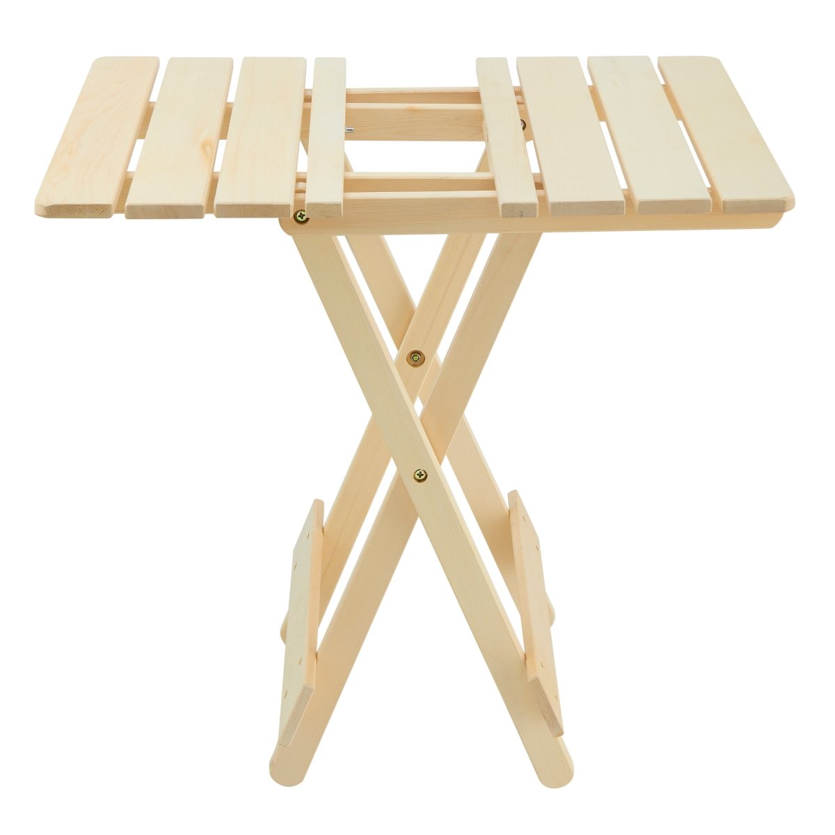 Folding Square Table Patio Outdoor solid wood Table for Backyard, Balcony, Portable Design Space - Saving Natural Wood Color - HomeDIYer