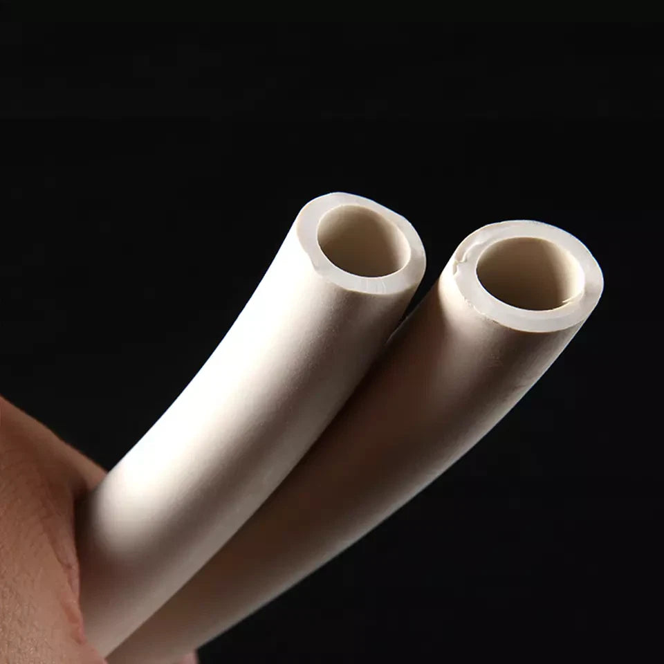 White Rubber Vacuum Tube — Laboratory Hose Pipe, ID 1.5mm–14mm, Multiple Lengths