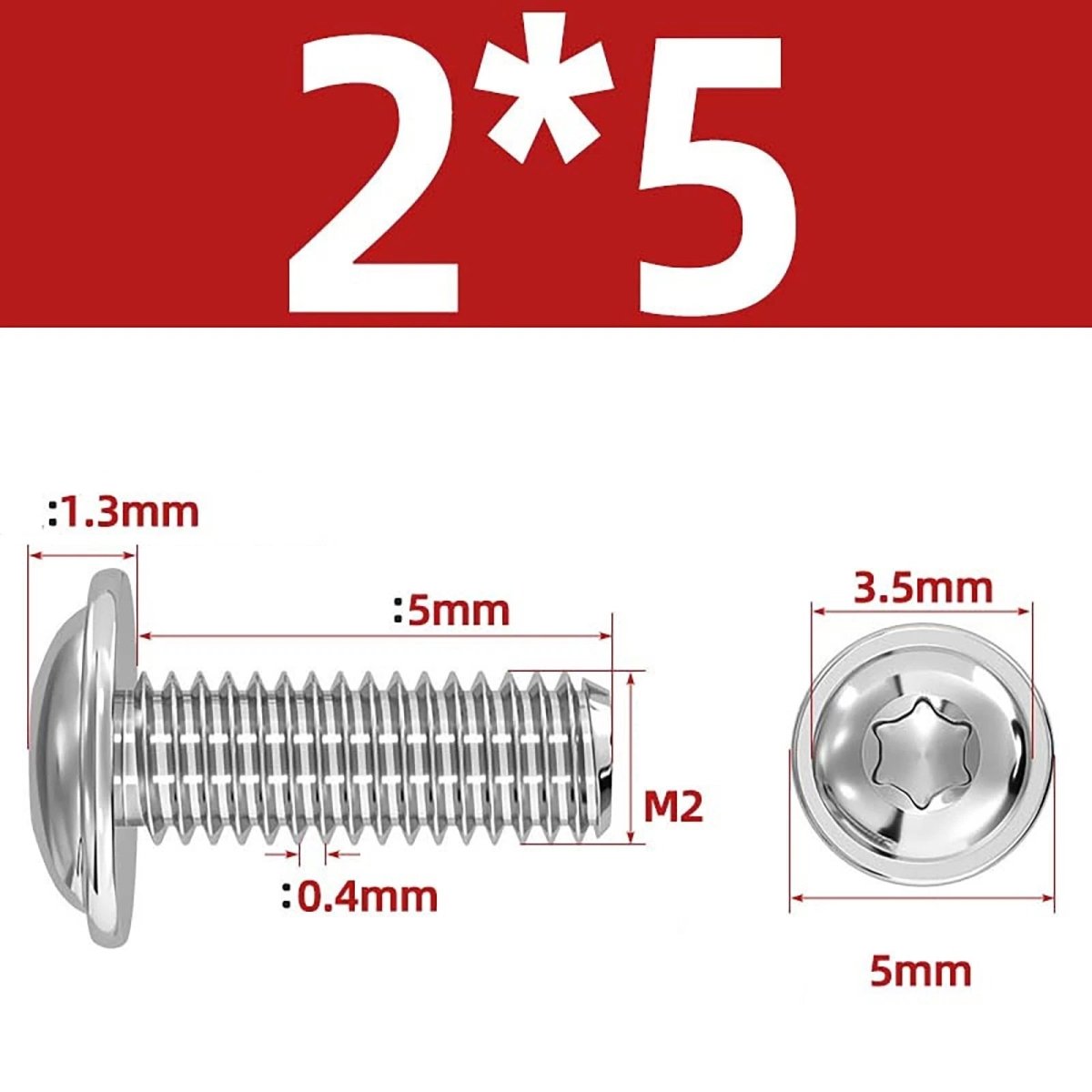 Torx Flanged Button Head Screws — 18 - 8 Stainless Steel, ISO 7380 - 2, M2 to M8 - HomeDIYer