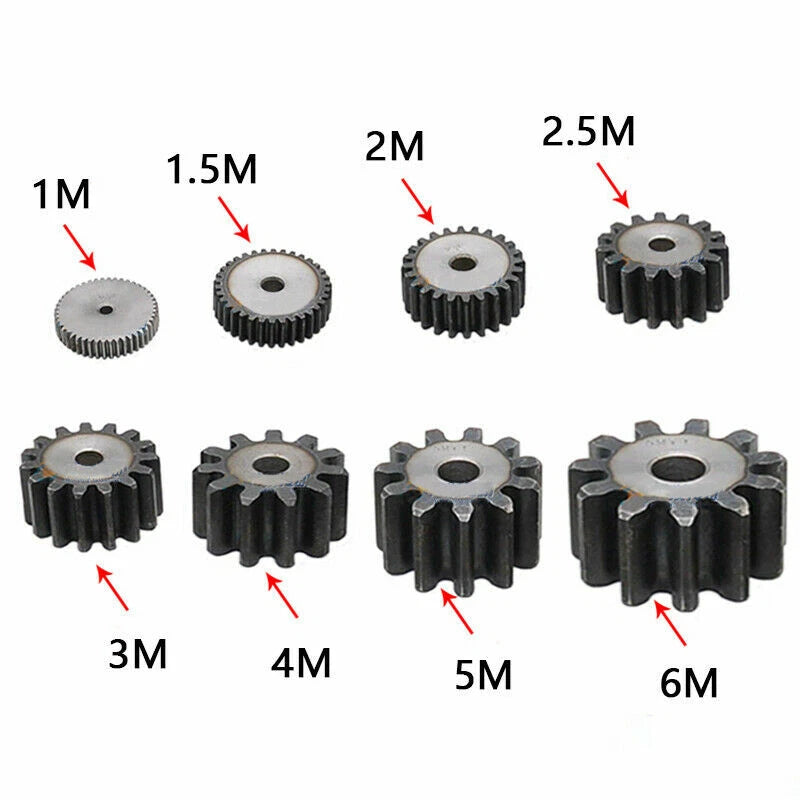 3 Mod 45# Steel Spur Gears 30mm Thick 10-53 Teeth 36-165mm OD Transmission Gear