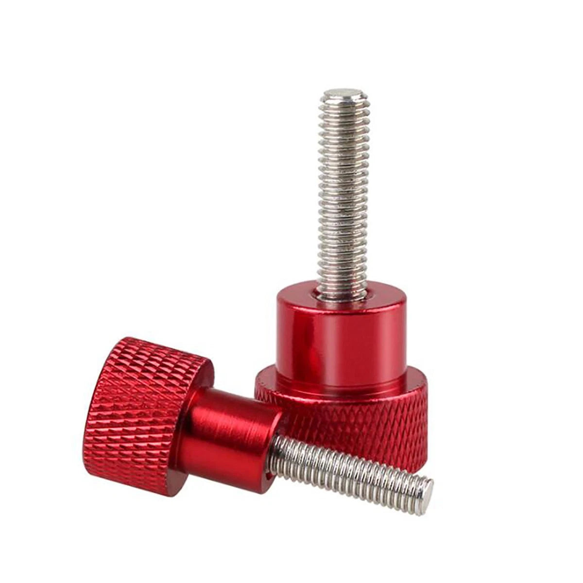 M6 M8 M10 Knurled Thumb Screws Aluminum + Stainless Steel Hand Grip Knob Bolts