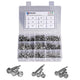 Hex Washer Self-Drilling Tek Screws, 400-Pack, 410 Stainless Steel, #8 #10 #12, 1/2"–2"