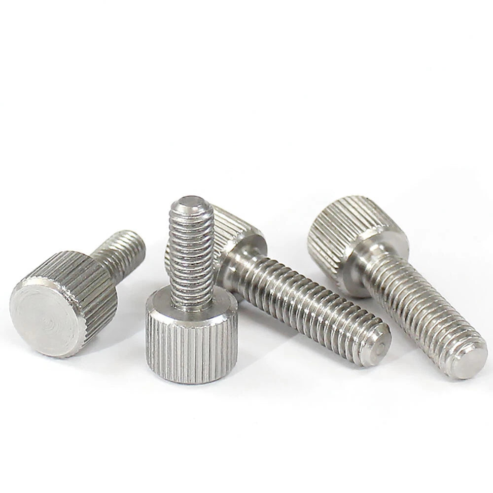 M3 M4 303 Stainless Steel Thumb Screws Knurled Head Manual Adjustment Screw Bolt