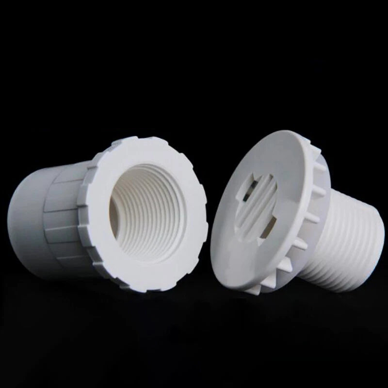 PVC Pipe Fittings Tank Stright Elbow Water Drainage For Aquarium White Blue Grey