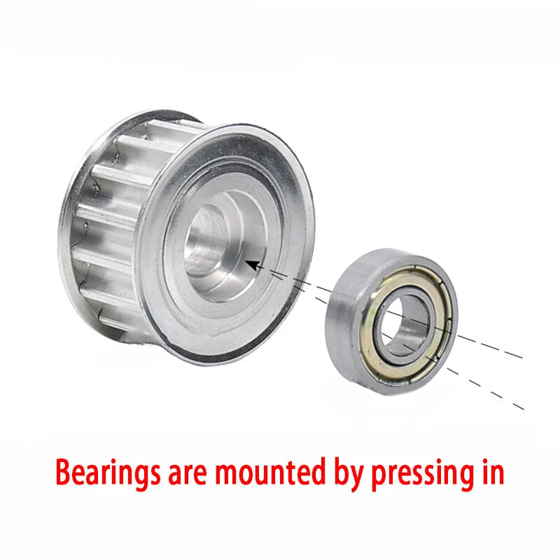 HTD-8M Timing Belt Smooth Tooth Idler Drive Pulley 15 16 20 24 25 30 Tooth