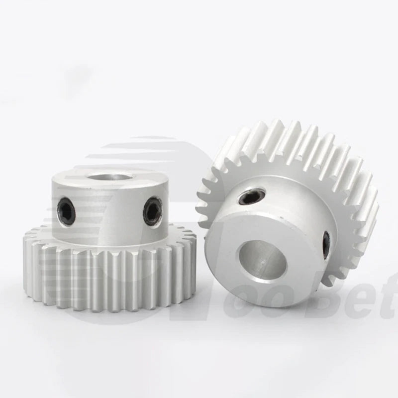 Spur Gear Module 1 Aluminium 12-60 Tooth with Hub Pinion Motor Gear Bore 4-16mm