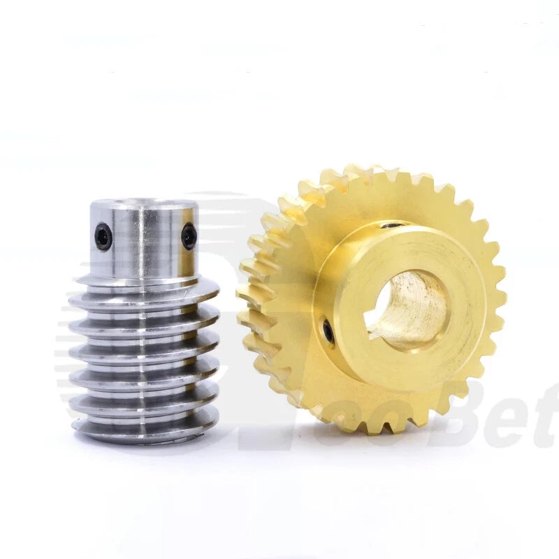 Module 1.5 Steel Worm Shaft, Brass Worm Gear Wheel 20/25/30/40 Tooth, Precision