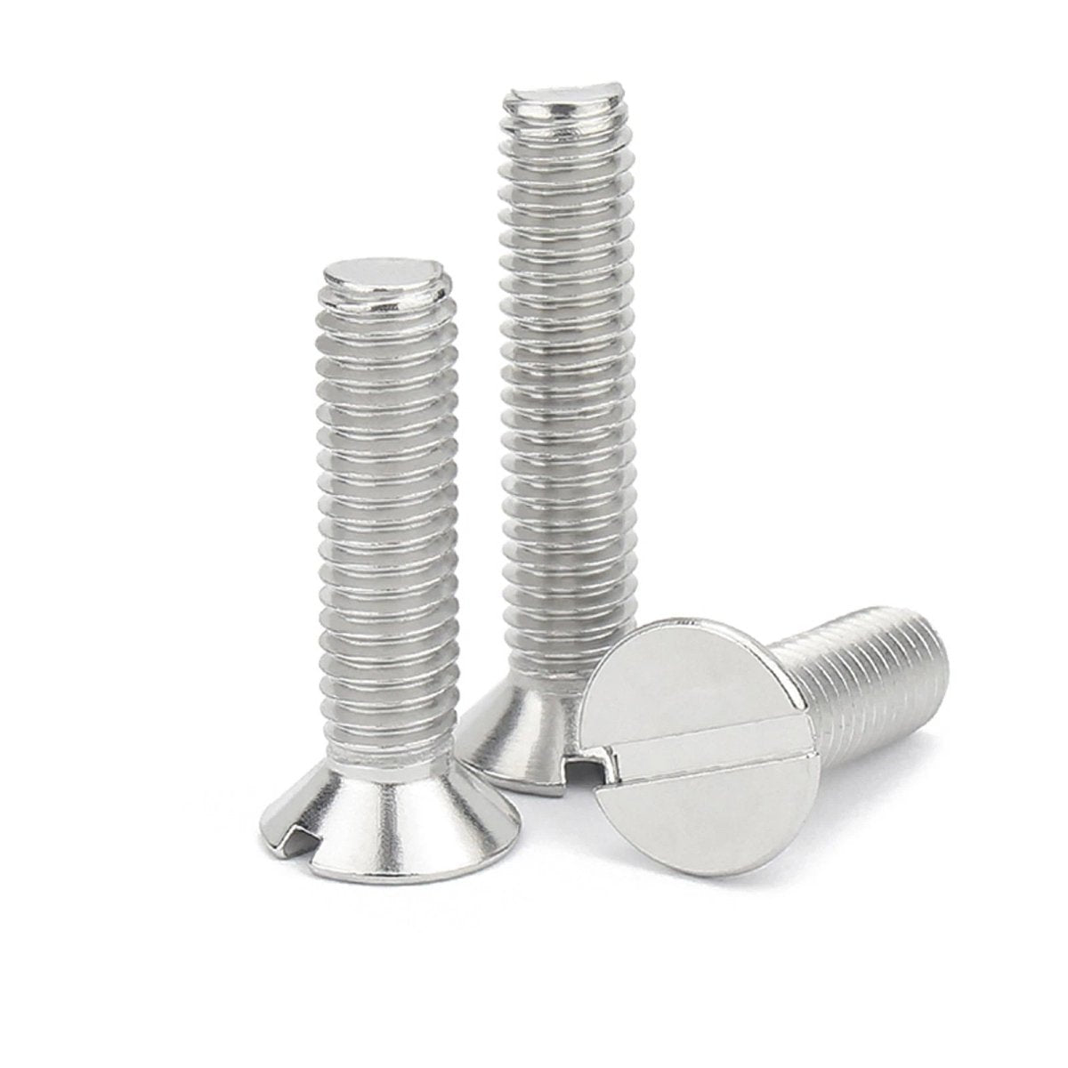 A2 Stainless Steel Slotted Countersunk Machine Screws — M1.6 to M10, Flat Head CSK Bolts - HomeDIYer