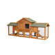 79.5in Extra Large Bunny Cage with 2 Detachable Runs, 2-Tier, Removable Tray & Waterproof Roof, for Rabbits & Small Animals