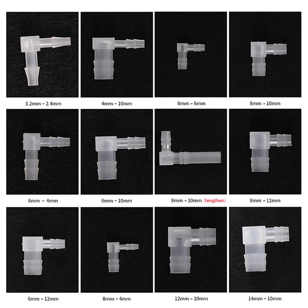 Plastic Hose Connector Splitter X T Y L-Piece Pipe Fittings 1.6mm-20mm