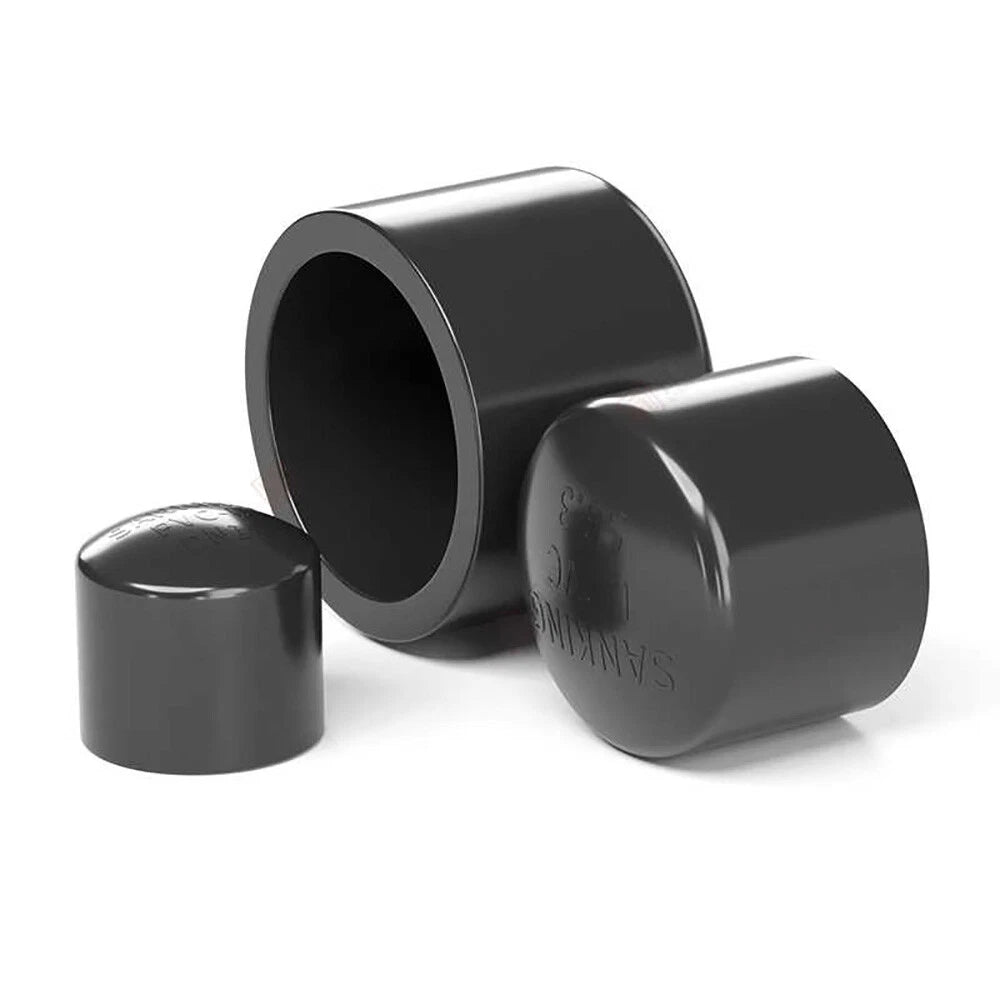 UPVC Cap End Caps Plug Blanking ø20~110mm Dark Grey Adhesive Drain Pipe Fittings