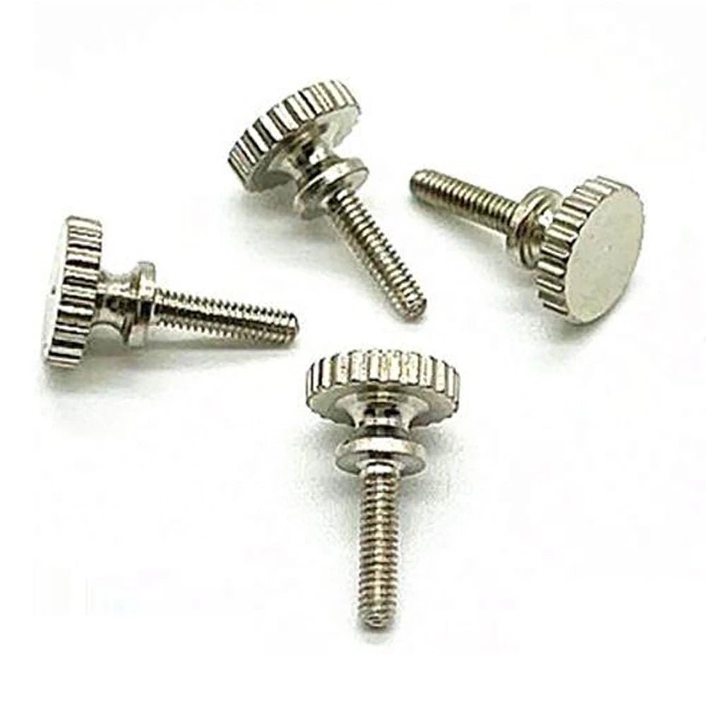 M2 Step Knurled Thumb Screws – Nickel Plated Brass, Step Head Hand Grip Bolt (Tool‑less Fastener) - HomeDIYer