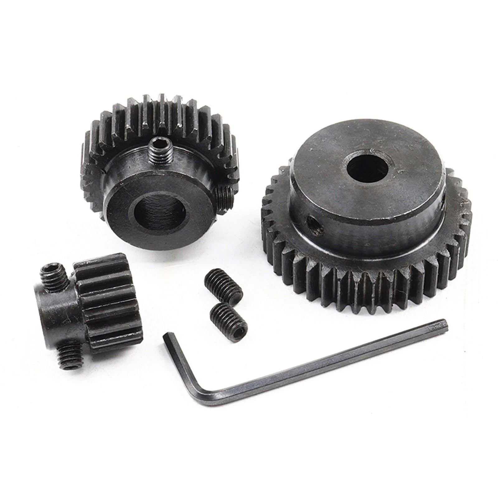 1 Mod Spur Gear 15T-40T  Pinion Gear with Step Motor Gear 45# Steel Bore 5-14mm
