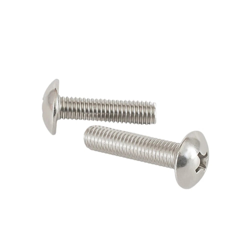 M5 Phillips Button Head Screws – 316 Stainless Steel Marine Grade, 8–60mm Lengths
