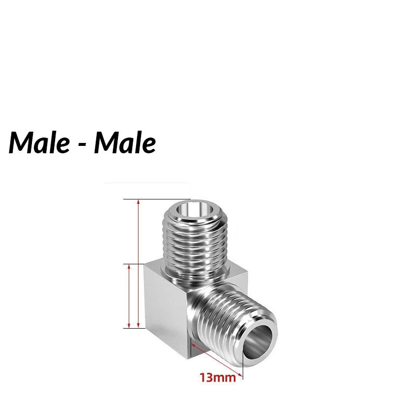 90° Stainless Steel Threaded Elbow Pipe Fitting — BSP, NPT & Metric