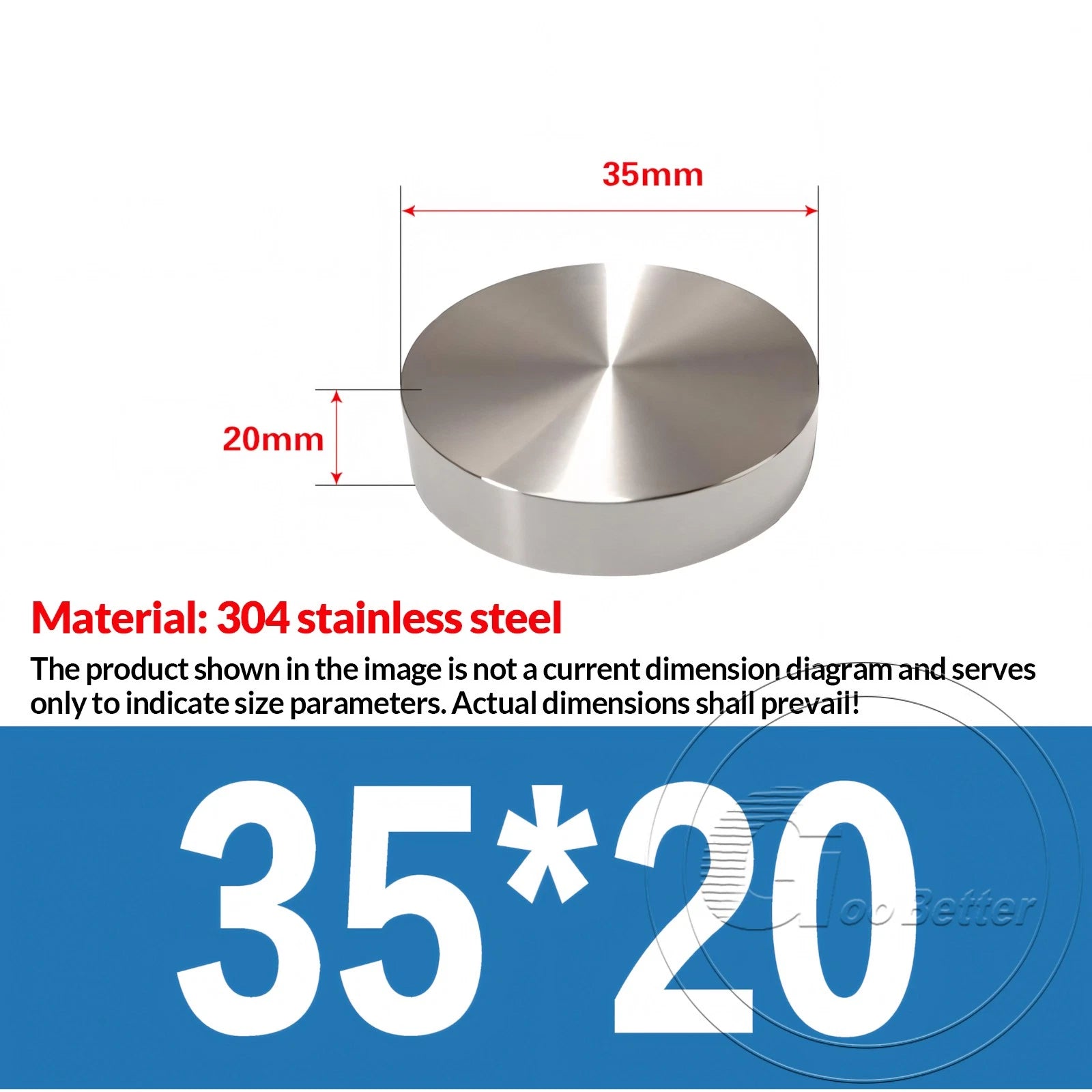 Ø 20-100mm Stainless Steel Blank Round Disc 304 Grade Metal Sheet Thick 20/30mm