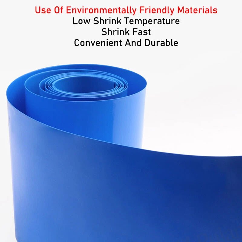 Blue PVC Heat Shrink Tubing for RC Battery Packs — LiPo, NiMH, NiCd | 7mm to 210mm - HomeDIYer