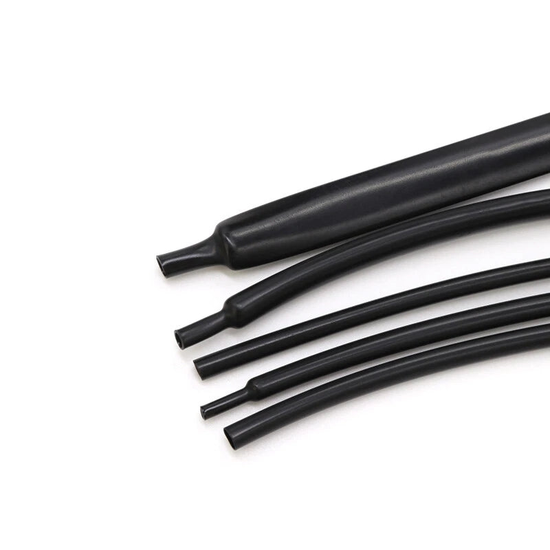 Black Heat Shrink Tubing 2:1 — φ1mm to φ25mm, Electrical Wire Sleeving