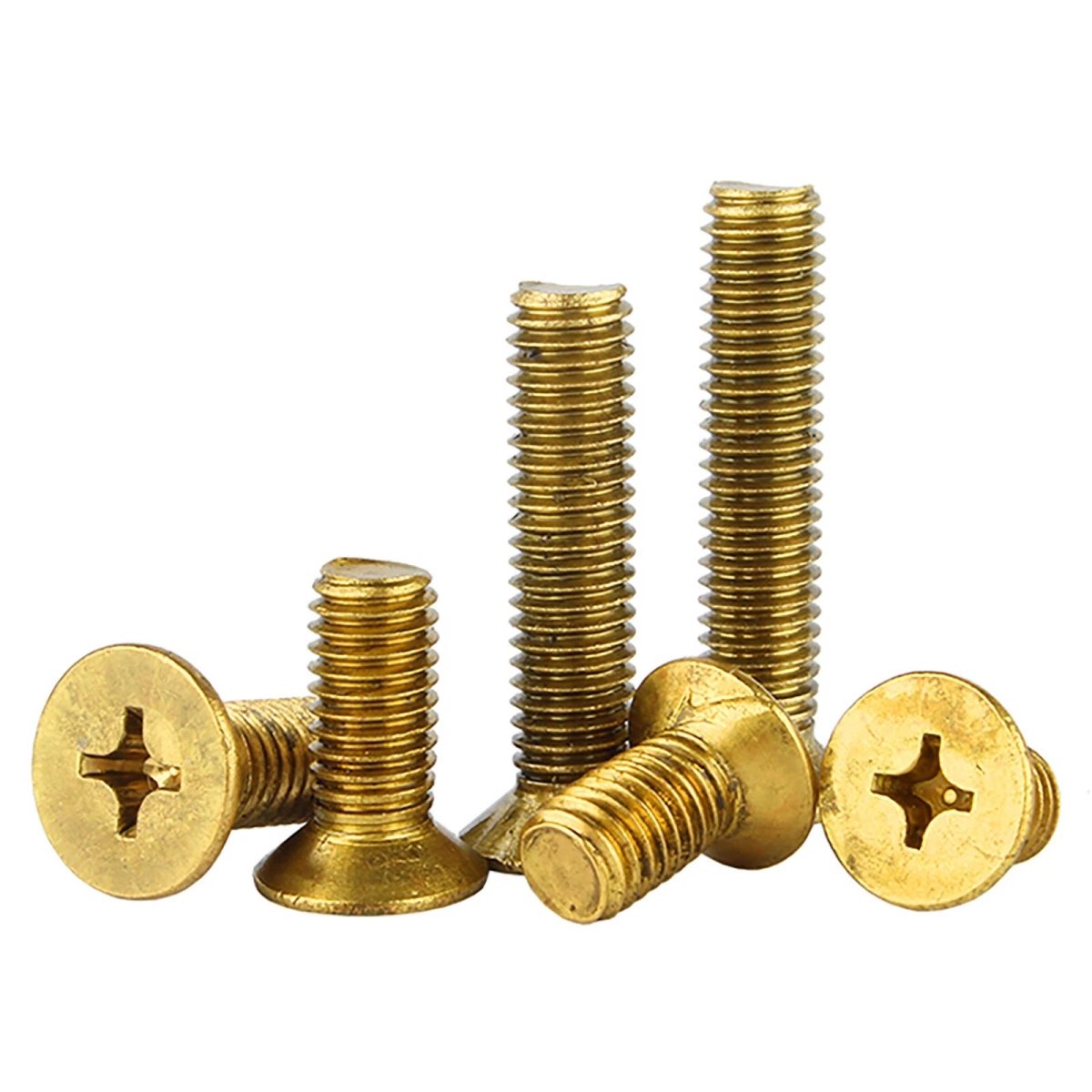 Brass Pozi Countersunk Machine Screws DIN 965 M2 - M8 Flat Head - HomeDIYer