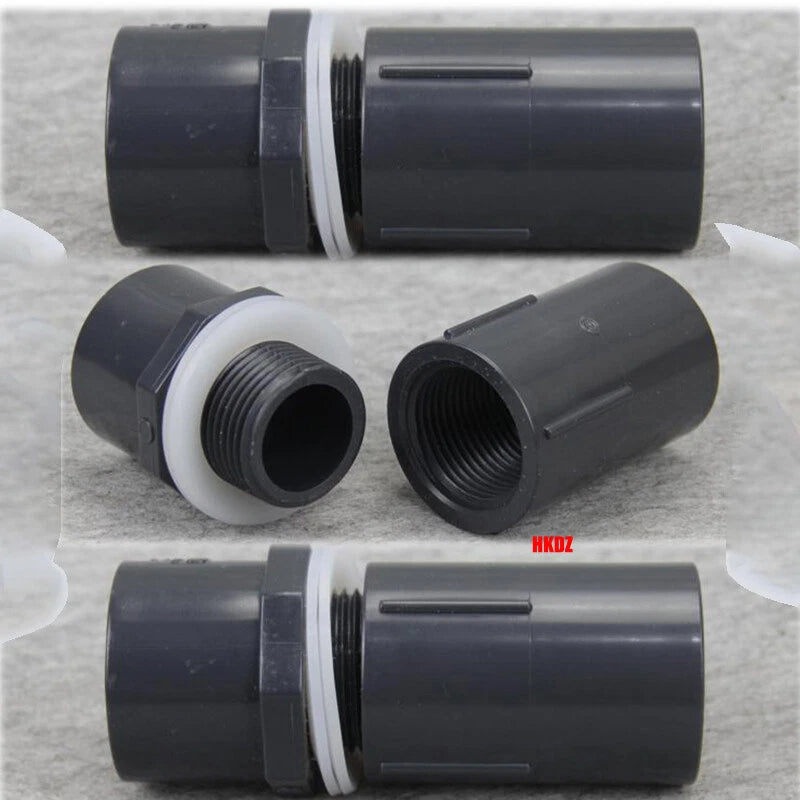 PVC Water Pipe Fittings Joint Adapter Fish Tank Aquarium Inlet Outlet Connector
