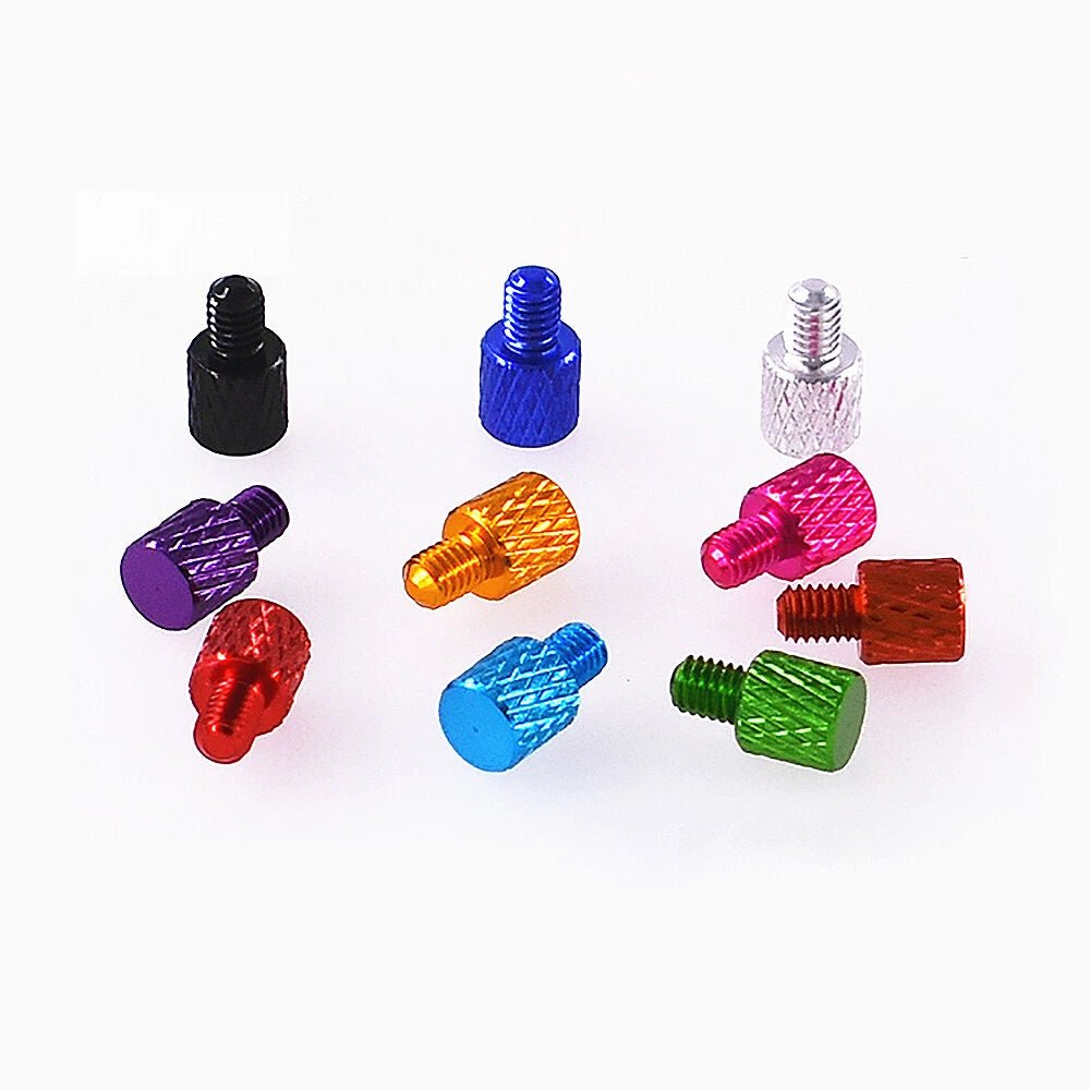 M3 Aluminum Alloy Knurled Thumb Screws PC Case Hand Grip Bolts丨Head Ø7*5⁄Ø5*5 - HomeDIYer