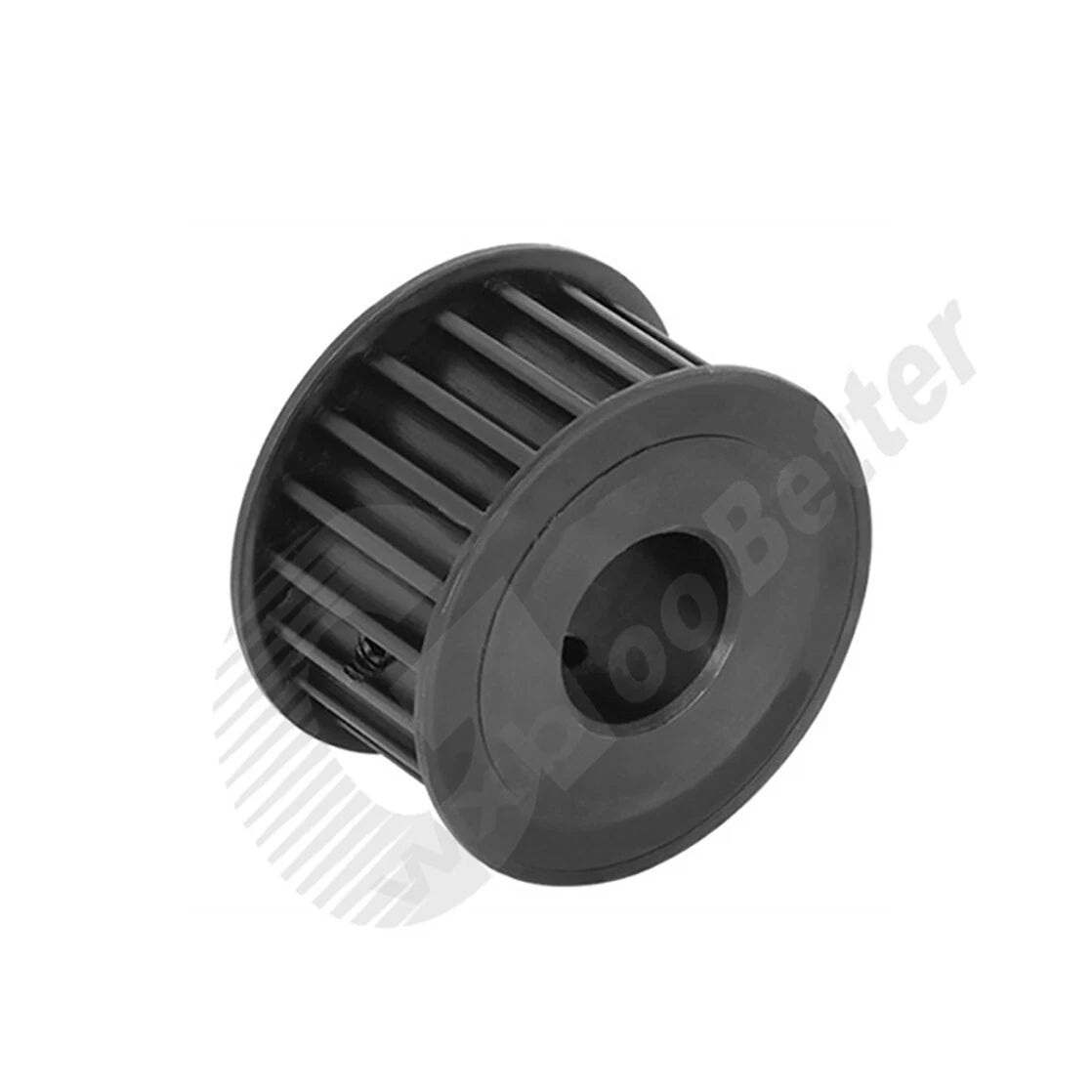 5M 15mm Timing Belt Smooth Tooth Drive Pulley 10T~28T Bore=5~25mm Black 45 Steel