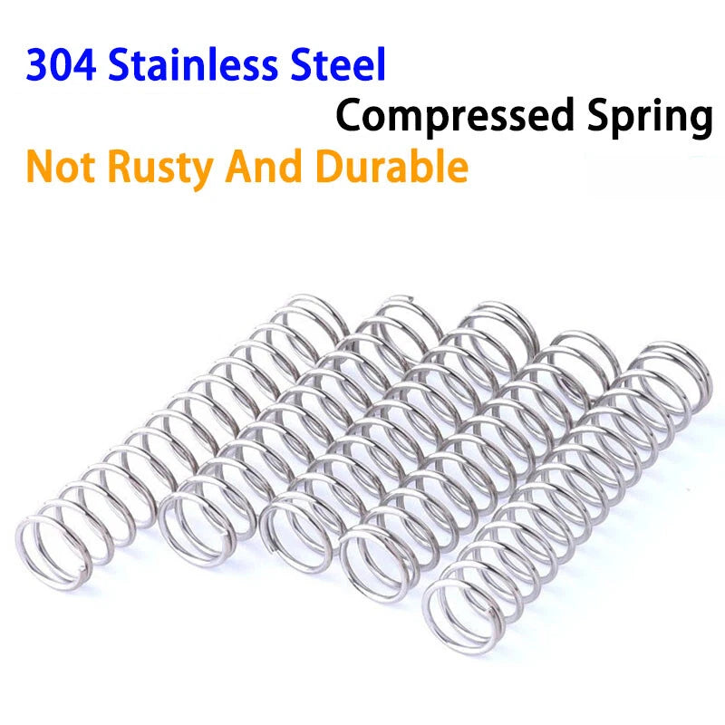 Compression Spring Wire Dia 0.4mm 304 Stainless Steel Pressure Spring 5mm-305mm