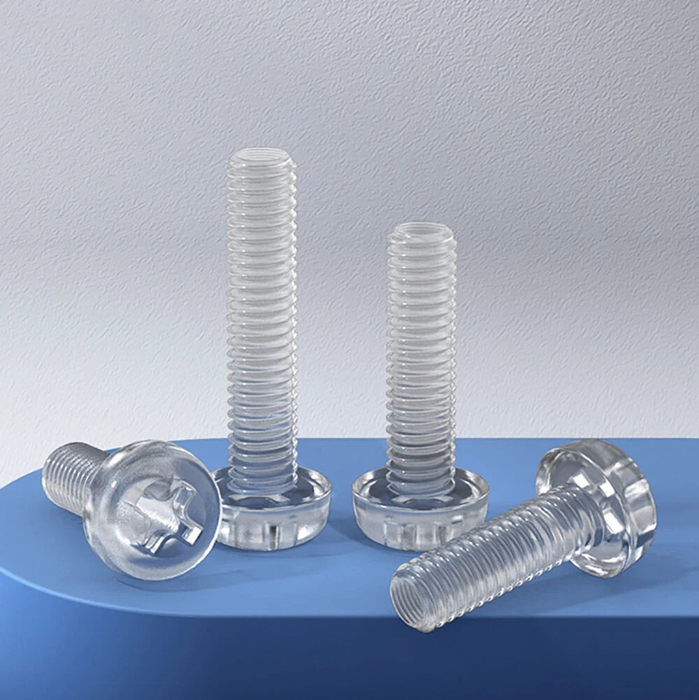 M2-M10 Clear Plastic Phillips Round/Pan Head Machine Screws Cross Screws Hex Nut