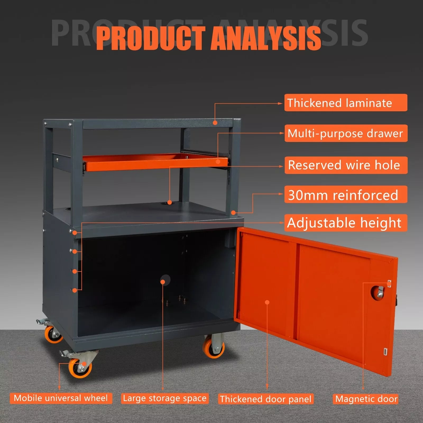 Tool trolley Laptop tool trolley Trolley with drawer - HomeDIYer