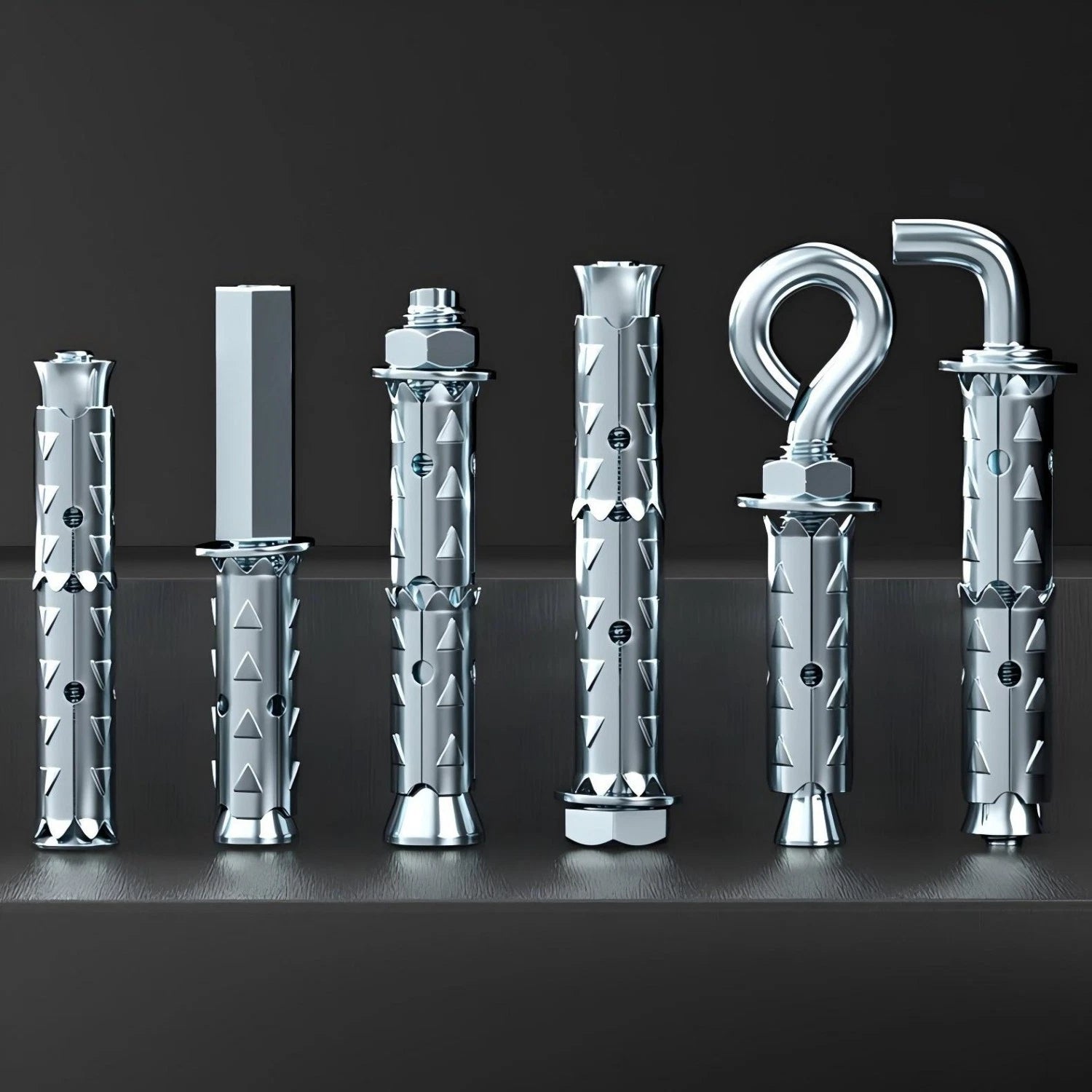 Galvanized Masonry Concrete Expansion Bolts — M6 M8 M10 M12 Wall Anchor Screws