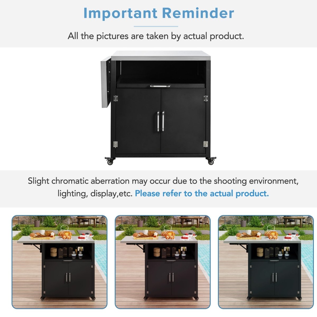 Versatile Outdoor Cabinet with Folding Work Surfaces & Lockable Wheels - HomeDIYer