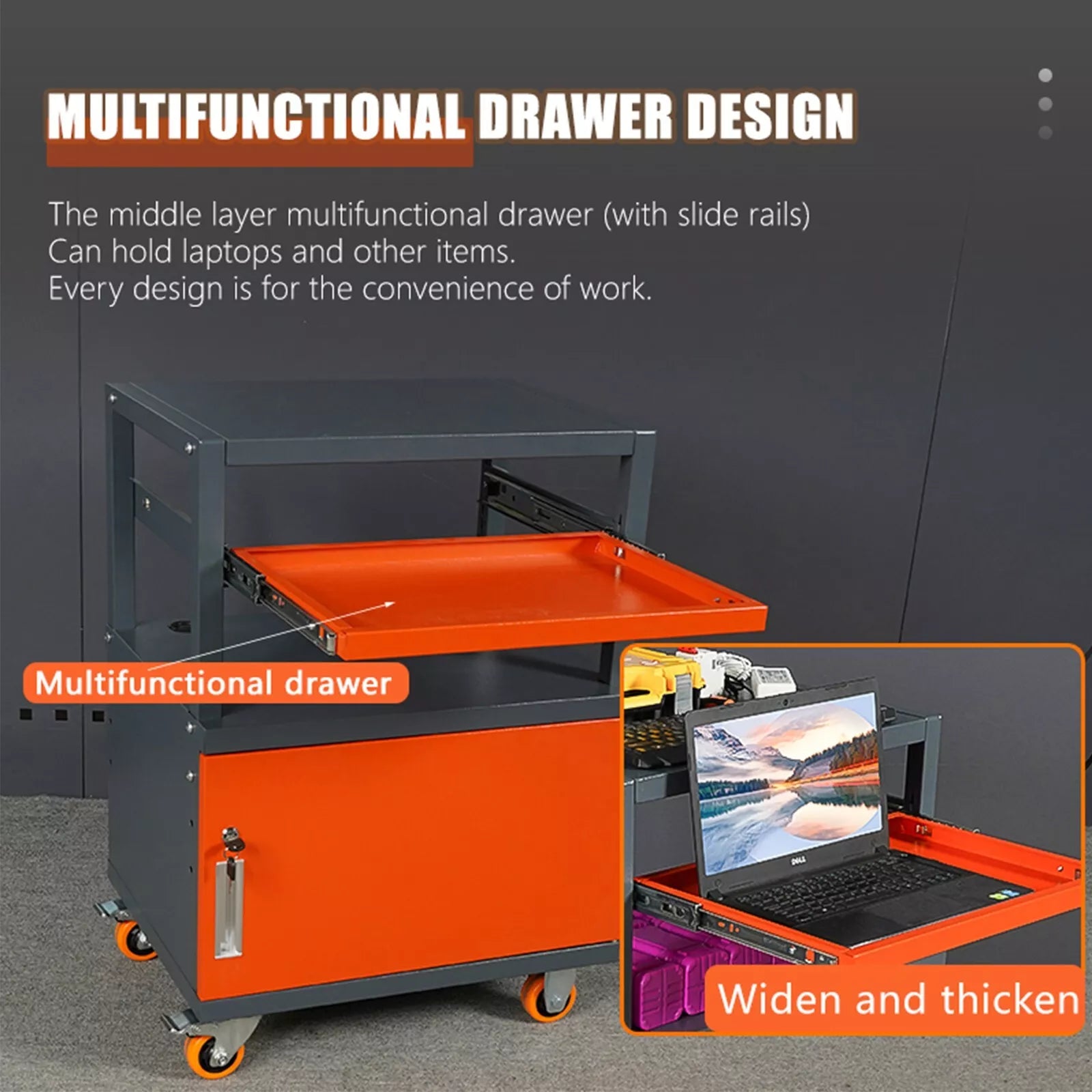 Tool trolley Laptop tool trolley Trolley with drawer - HomeDIYer