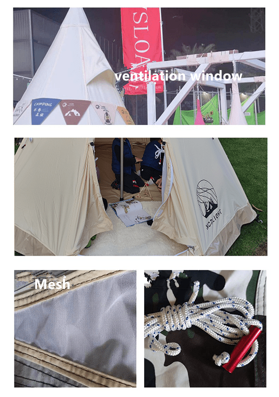 Bell Tent 4 Season 9.85ft Glamping Tent, Hot Tent,Ideal for Family Camping, Hiking,Canvas Tent with Aluminum Pole. Support Camouflage Fabric Customization - HomeDIYer