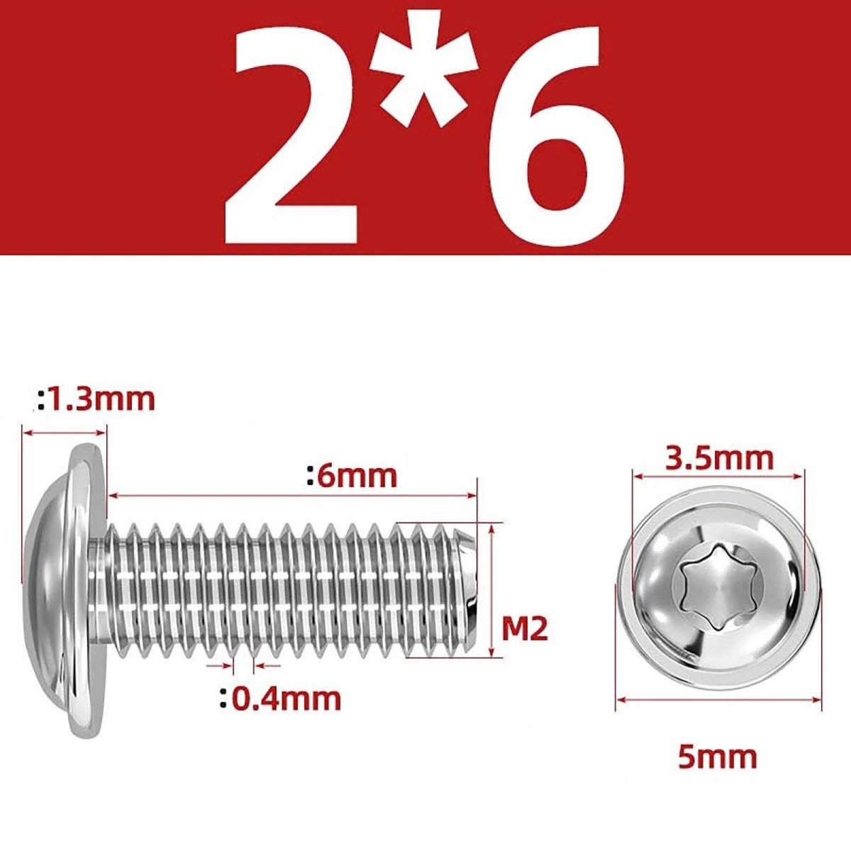 Torx Flanged Button Head Screws — 18 - 8 Stainless Steel, ISO 7380 - 2, M2 to M8 - HomeDIYer