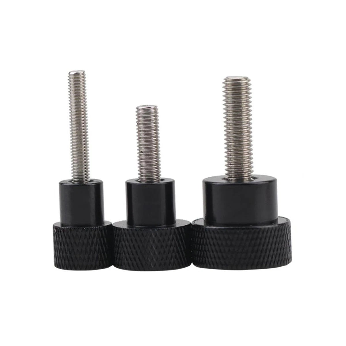 M6 M8 M10 Knurled Thumb Screws Aluminum + Stainless Steel Hand Grip Knob Bolts