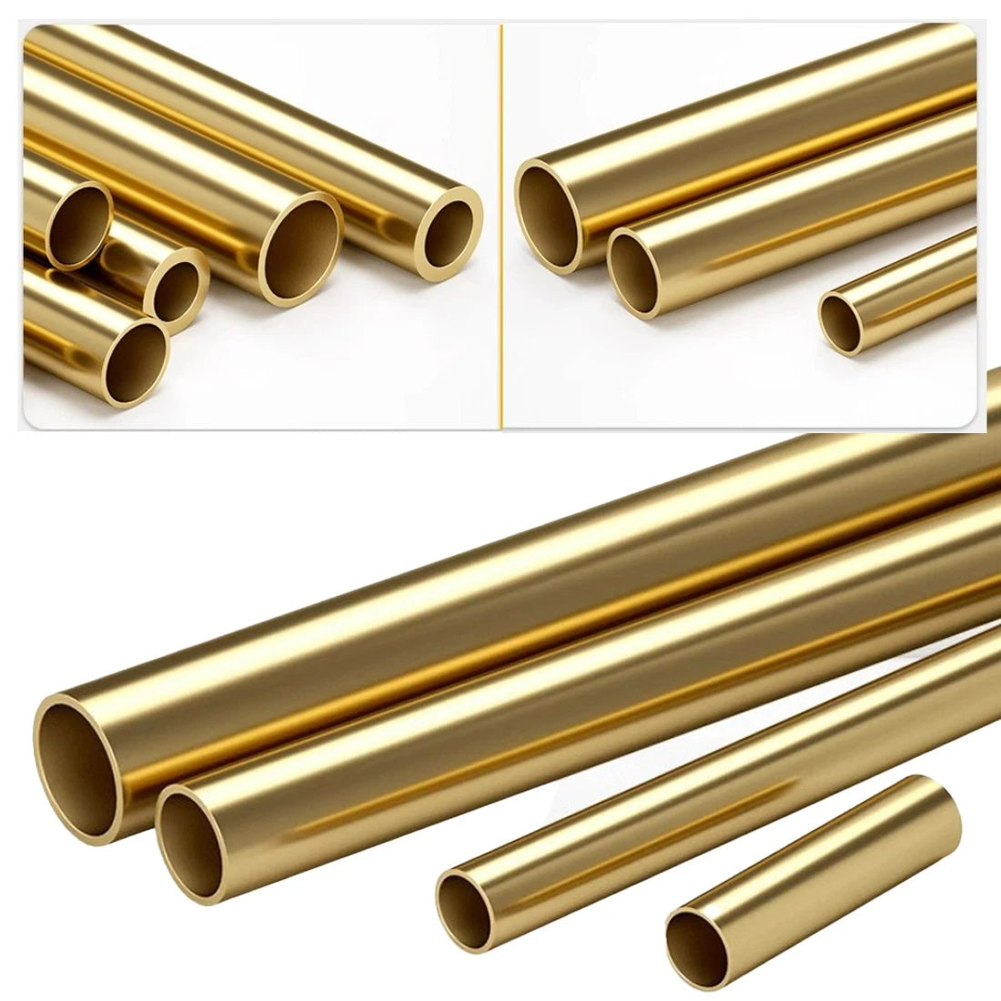 H59 Brass Round Tube 13–40mm OD × 500mm | Hollow Brass Pipe Tubing