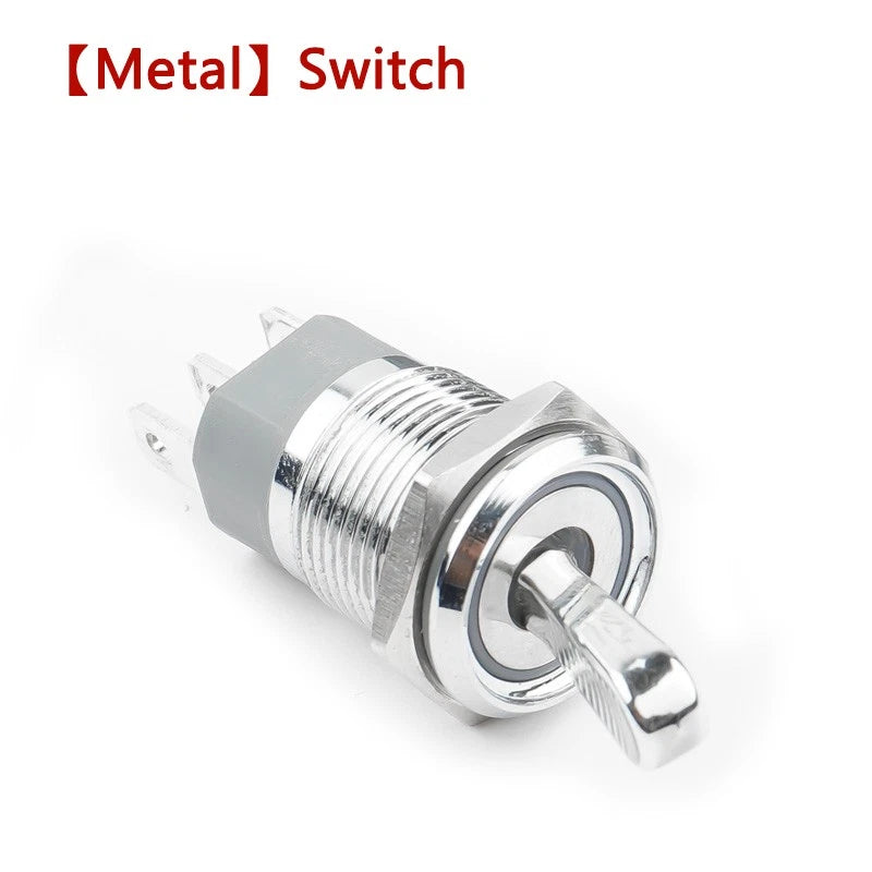 Waterproof Metal Push Button Switch – 3-6V & 12-24V, LED Indicator, Metal & Stainless Steel