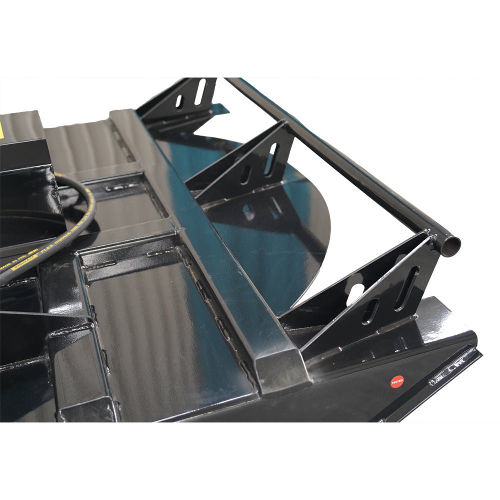 72" Skid Steer Hydraulic Heavy Duty Brush Mower Cutter Attachments, Fits Universal Skid Steer Quick Attach - HomeDIYer