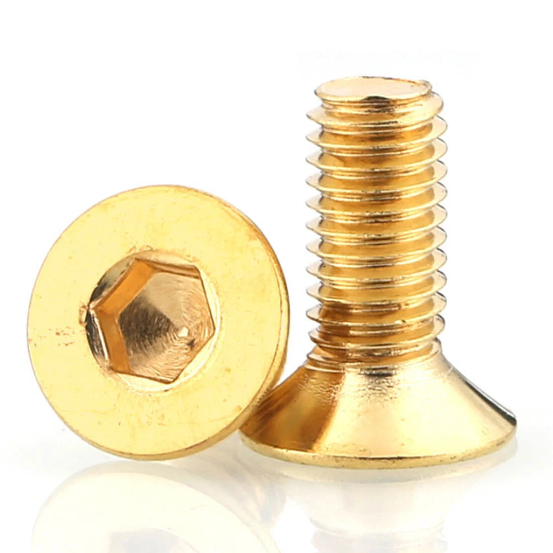 Solid Brass Hex Socket Countersunk Machine Screws – M3 to M12, Allen Drive, Flat Head (8–50mm)