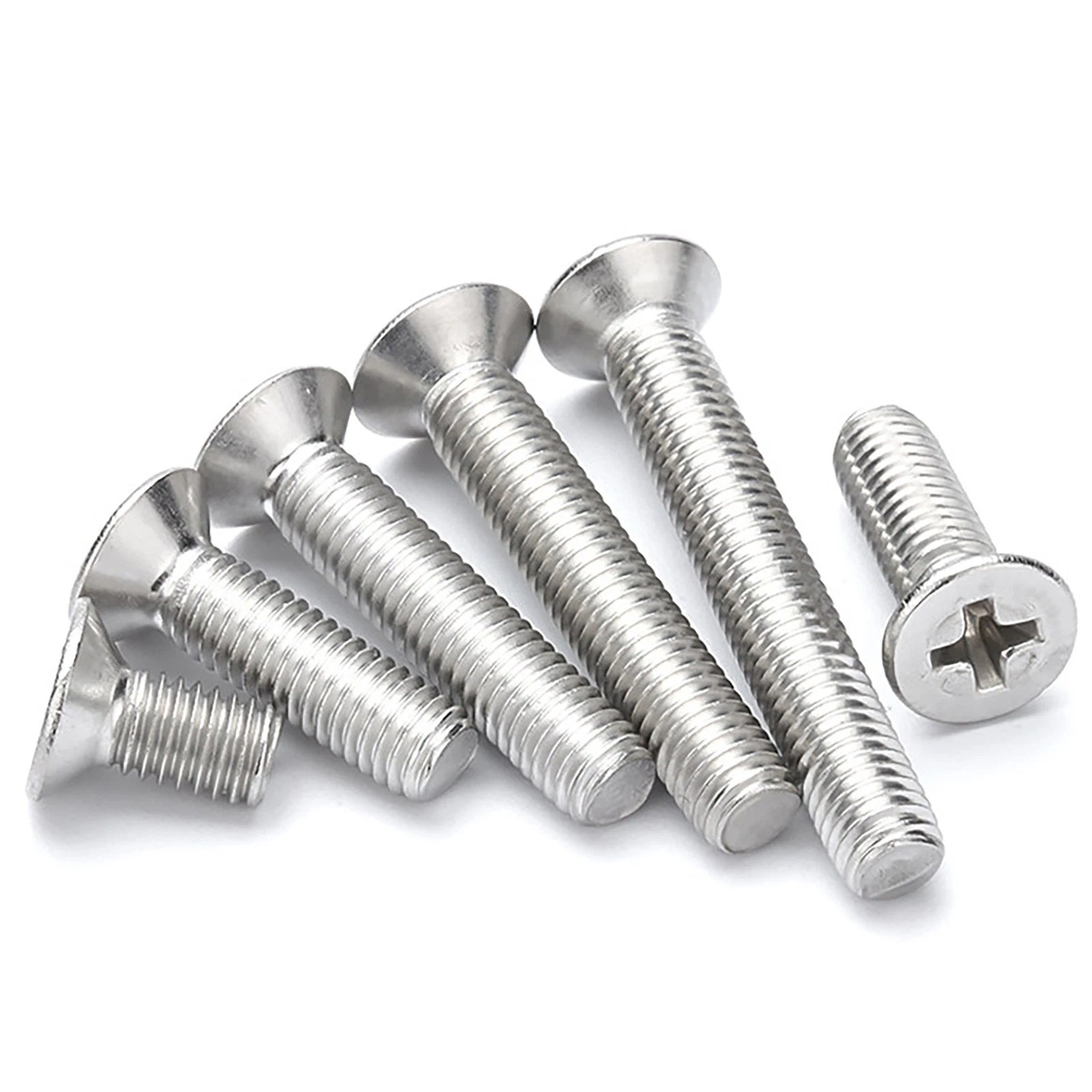M3–M10 Phillips Countersunk Machine Screws – A2 Stainless Steel, Flat Head, Fully Threaded (3–100mm Overall Length)